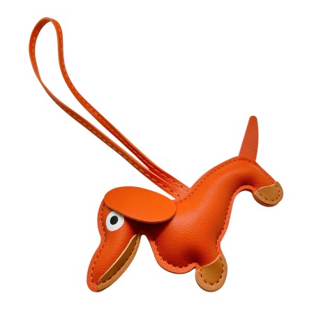 leather orange dog